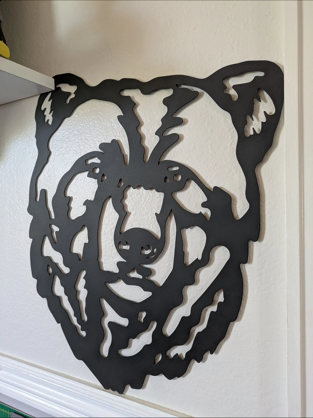 Black Bear Head Metal Wall Art - Accent Wall Decor